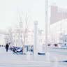 Chiba Promenade: Daytime View of Pole Fixture